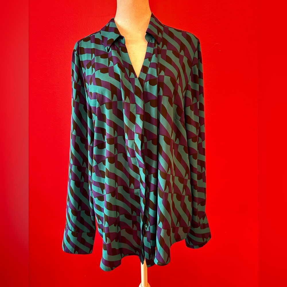 Liz Claiborne Patterned Shirt
